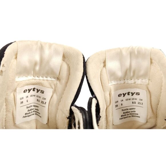 Eytys Odessa Canvas Sneakers Size 39 US 8.5 Womens Black $210 - Picture 10 of 15
